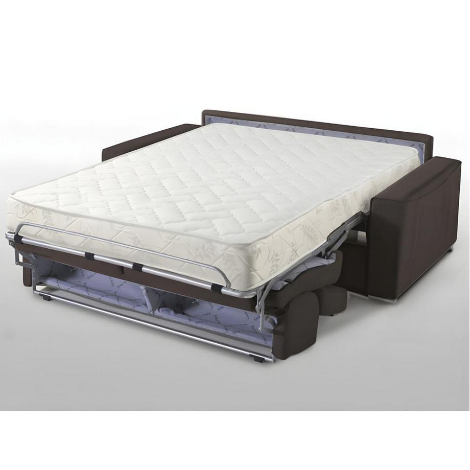 LINEA SOFA Canapé 3 places conible express en tissu VIZIR Couchage à  lattes larges 1Matelas  