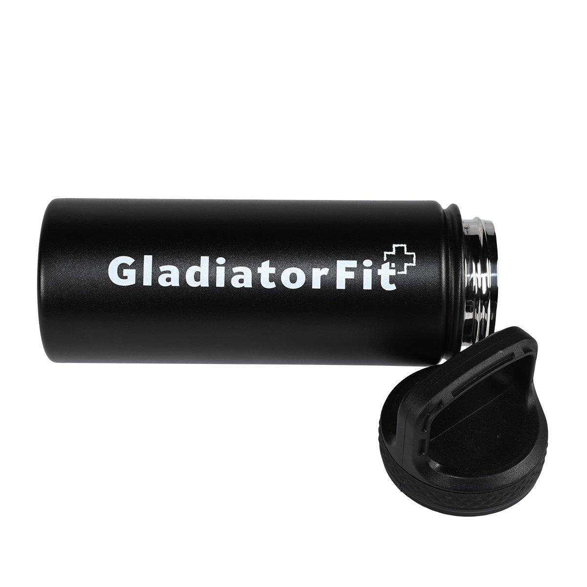 GladiatorFit  Bouteille gourde fitness isotherme 500ml en inox 