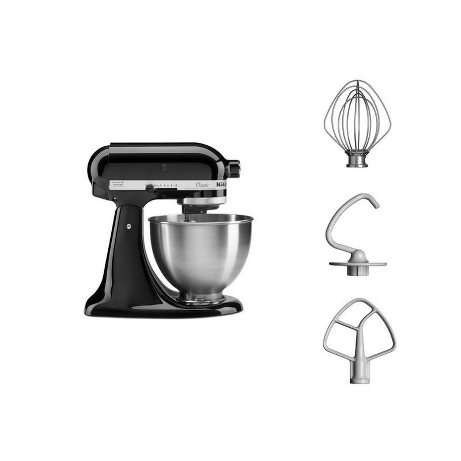 KitchenAid Robot pâtissier à tête inclinable 4,3L, Classic, 5K45SSEOB  