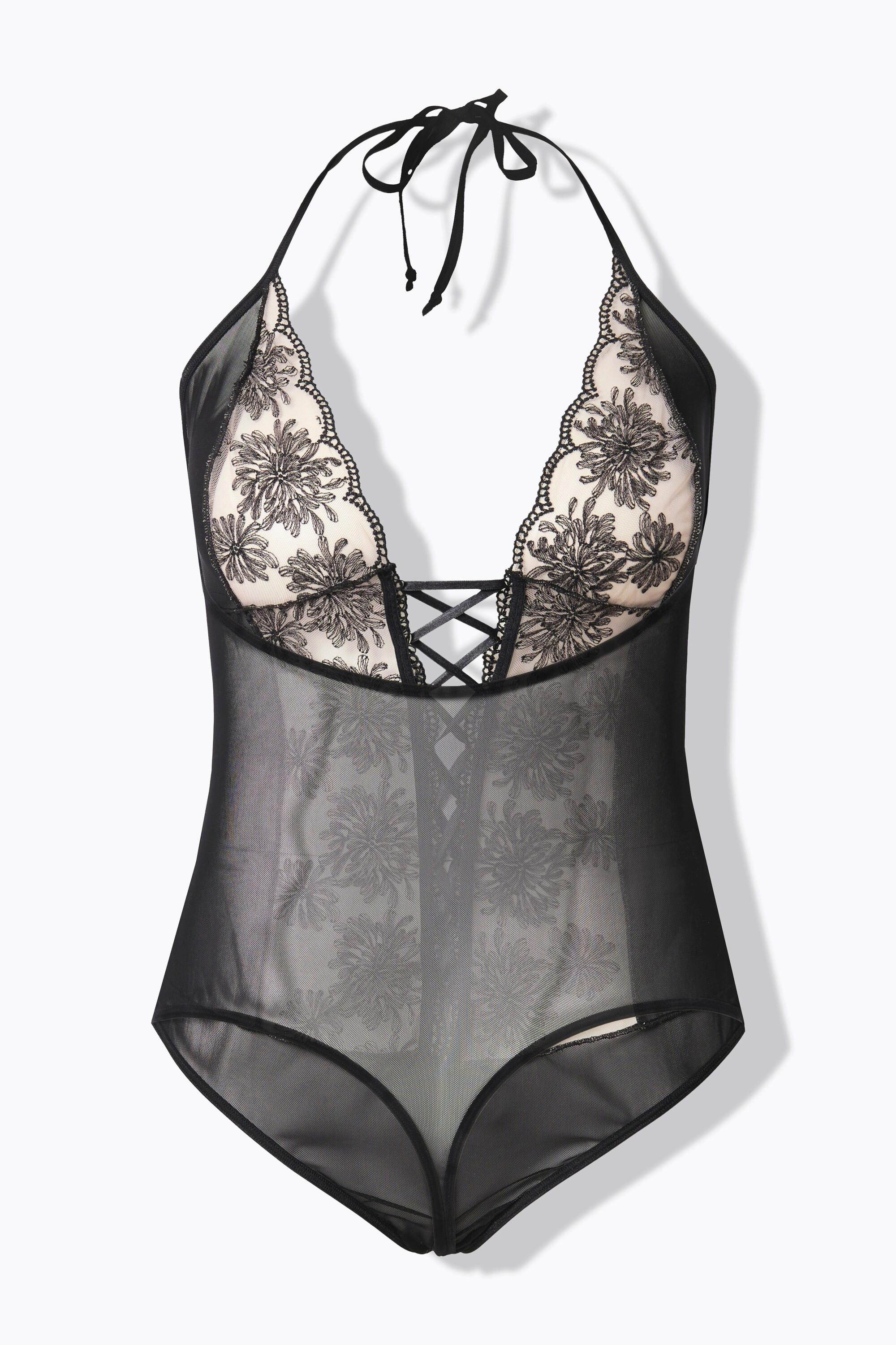 Ulla Popken Spitzenbody ouvert Öffnung im Schritt  