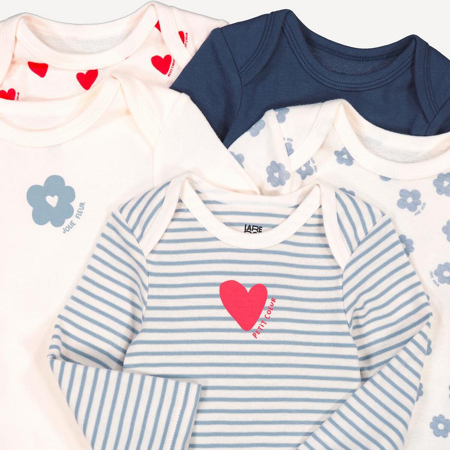 La Redoute Collections  5er-Set Bodys mit langen Ärmeln und amerikanischen Armausschnitten 