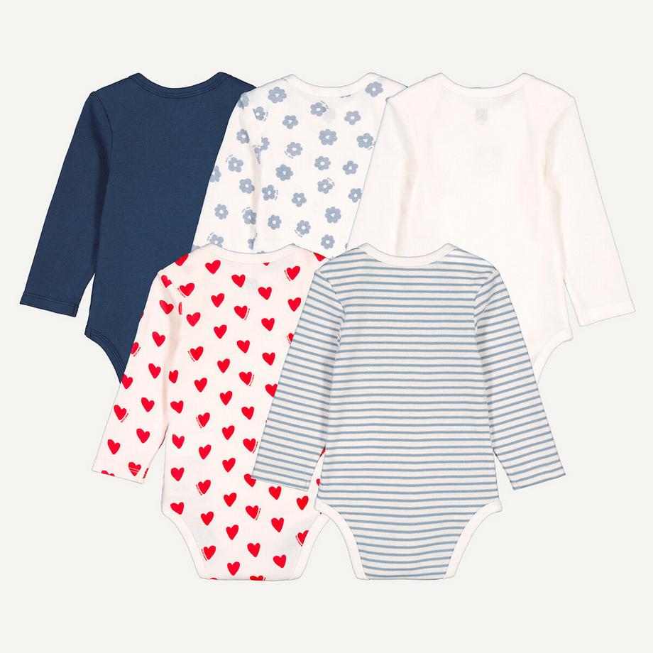 La Redoute Collections  5er-Set Bodys mit langen Ärmeln und amerikanischen Armausschnitten 