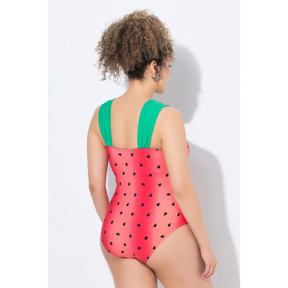 Ulla Popken Costume da bagno Stampa Cocomero Coppe Morbide Spalline Larghe  