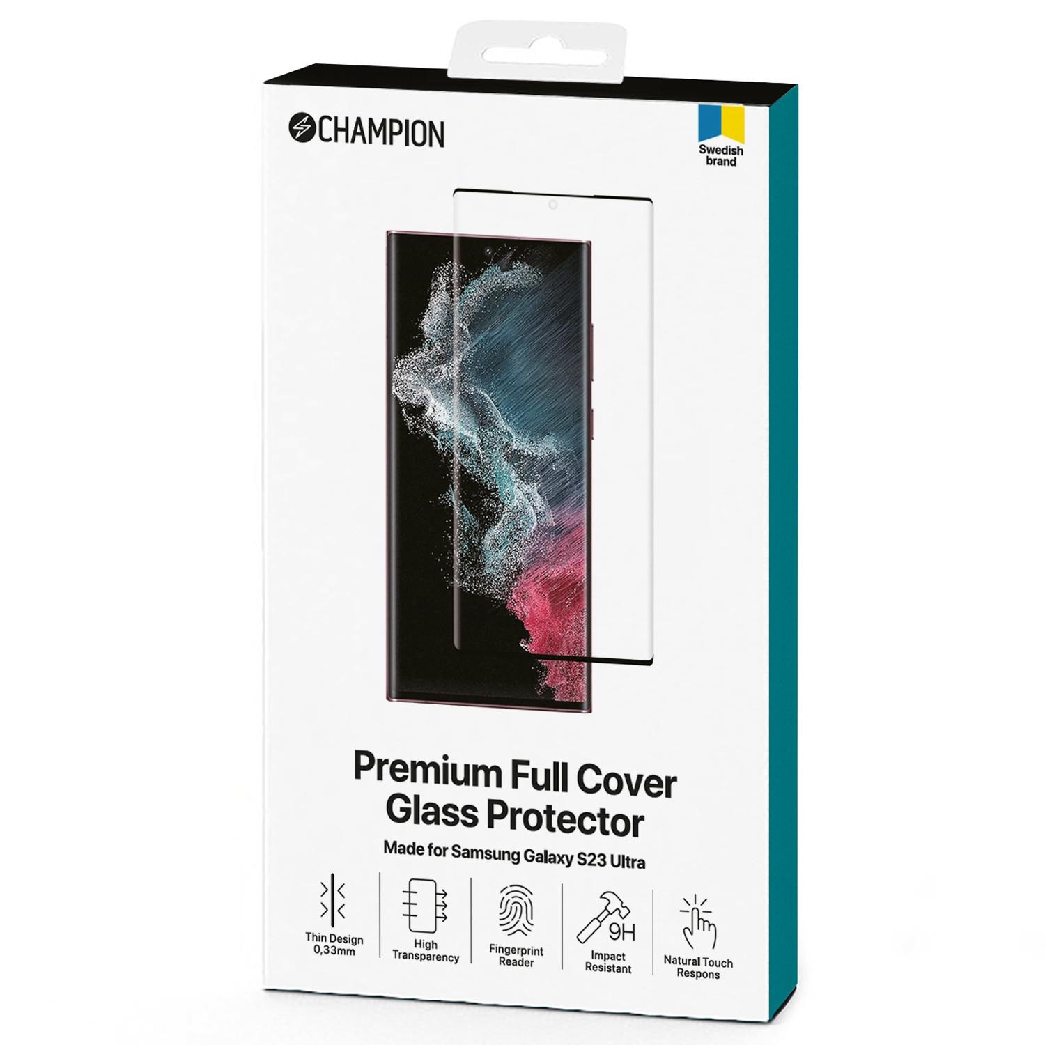 Champion  Displayschutzfolie Galaxy S23 Ultra Schwarz 