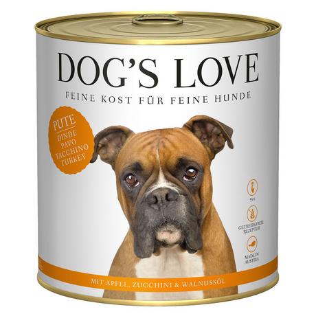 Dog's Love  Classic Adult dinde pomme courgette et huile de noix - Multipack 