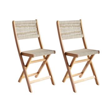 Set di 2 sedie da giardino en Legno d'acacia Mediterraneo PROSSEDI