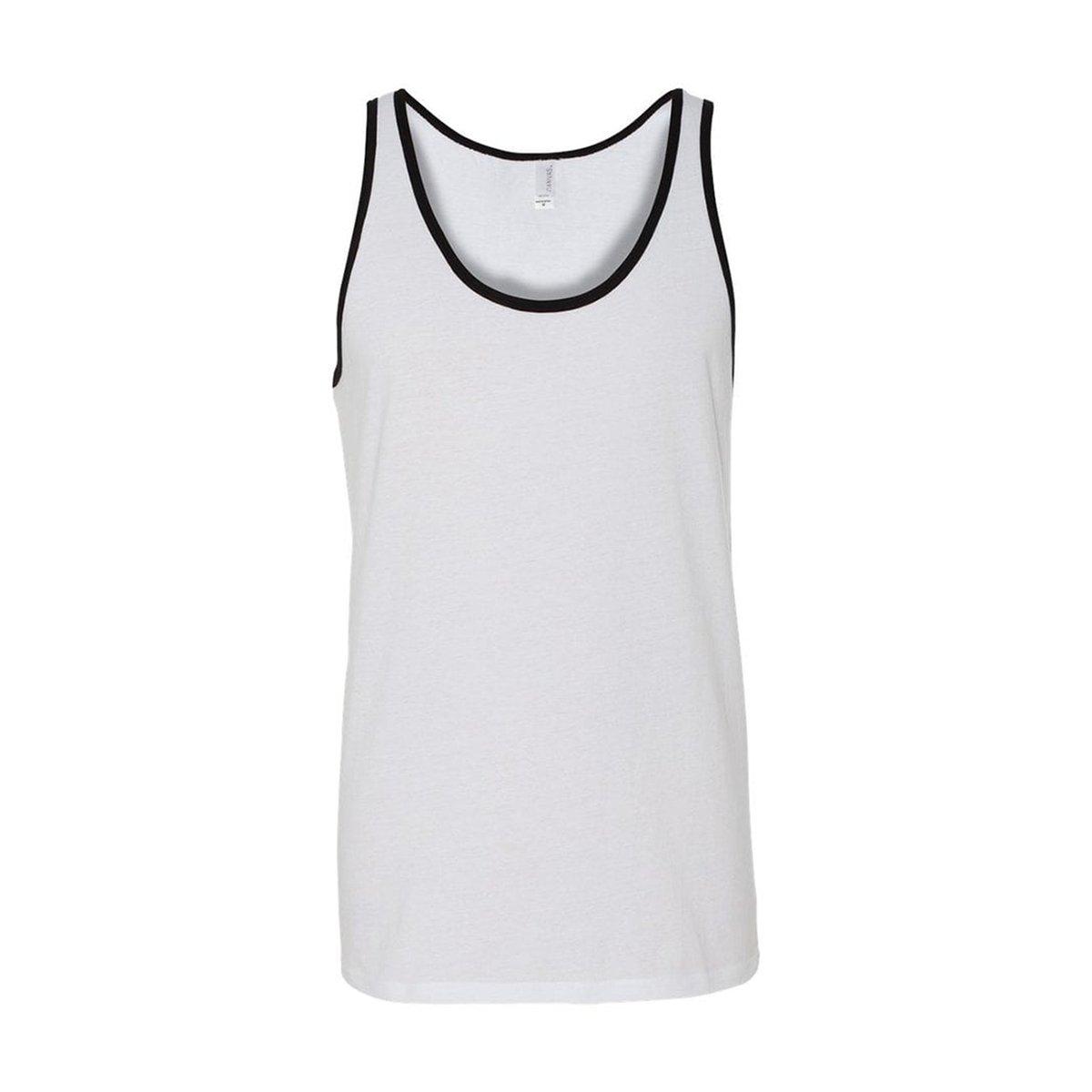 Image of Canvas Jersey Tanktop, Ärmellos Unisex Weiss XS