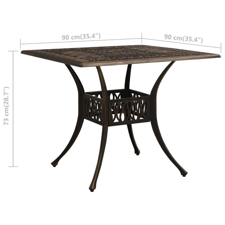VidaXL Table de jardin aluminium  
