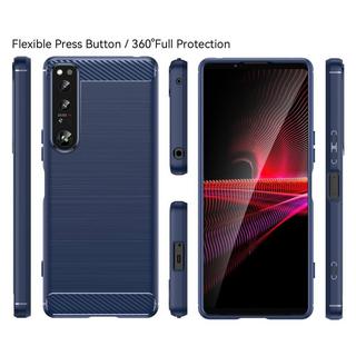 Cover-Discount  Sony Xperia 1 IV - Metall Carbon Look Hülle 