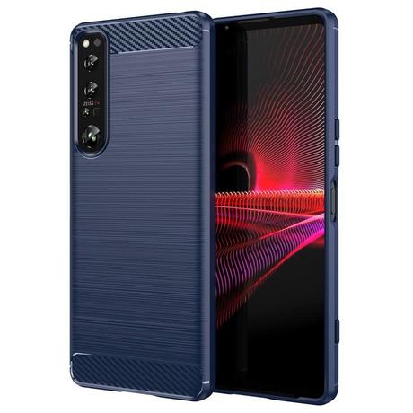 Cover-Discount  Sony Xperia 1 IV - Metall Carbon Look Hülle 