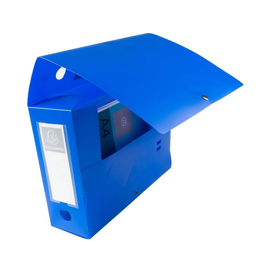 Exacompta Cartella portaprogetti con bottone dorso 100mm polipropilene Opak - A4 - x 10  