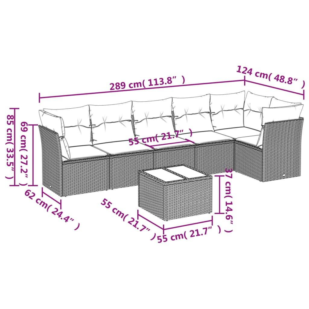 VidaXL Garten sofagarnitur poly-rattan  