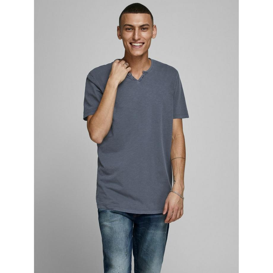 JACK & JONES Split Neck Kurzarm T-Shirt  