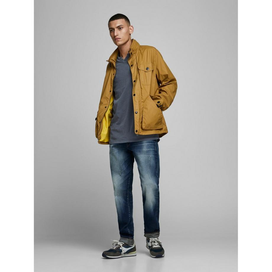 JACK & JONES Split Neck Kurzarm T-Shirt  