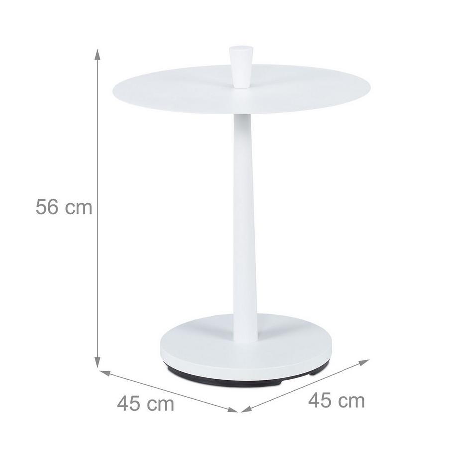 Northix Runder Couchtisch in Weiß  