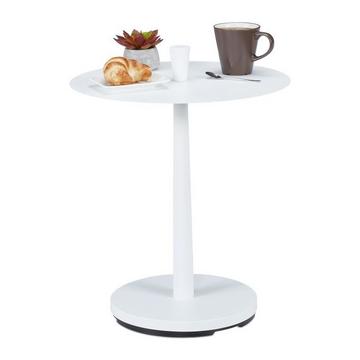 Table basse ronde en blanc