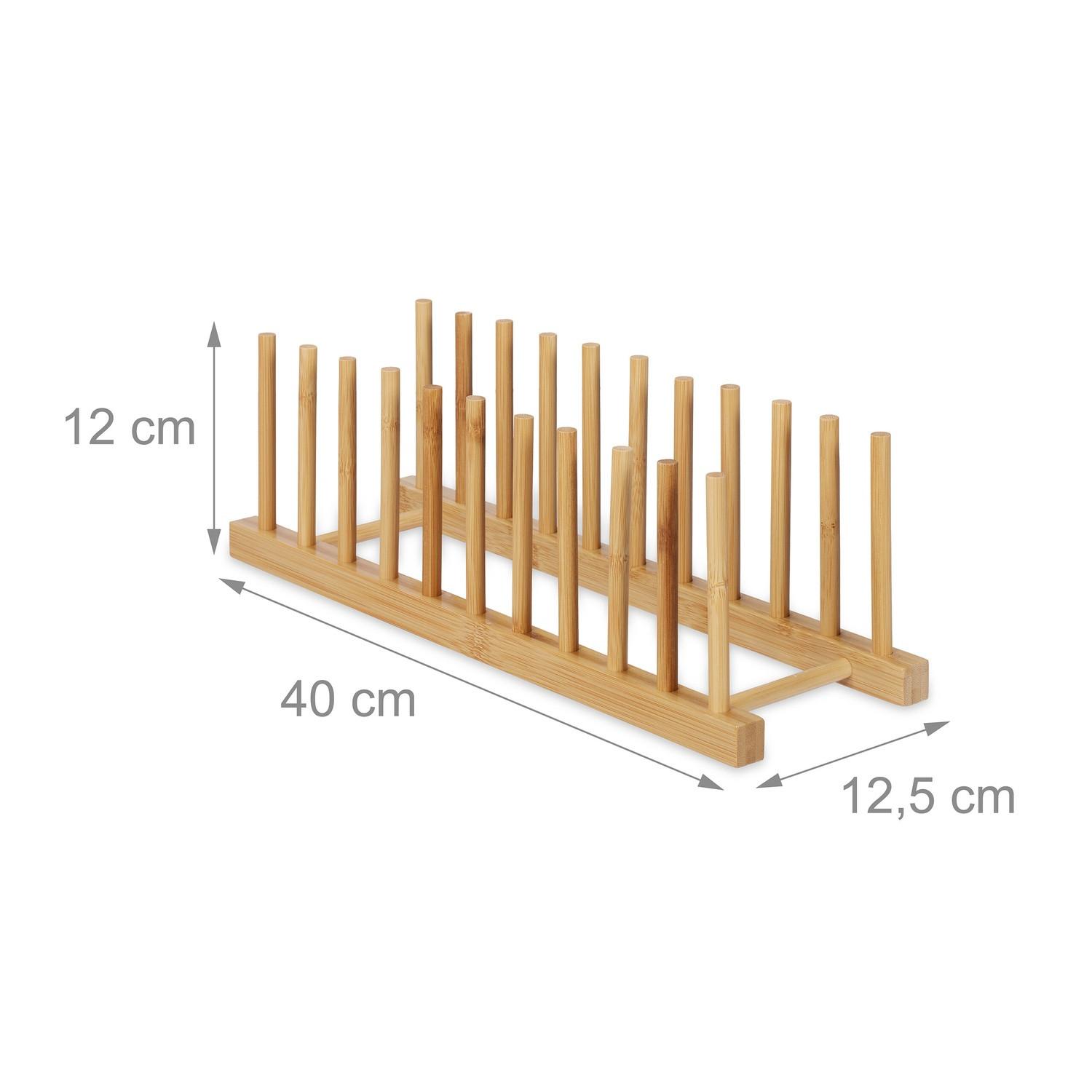 B2X 2er-Set Tellerständer aus Bambus  