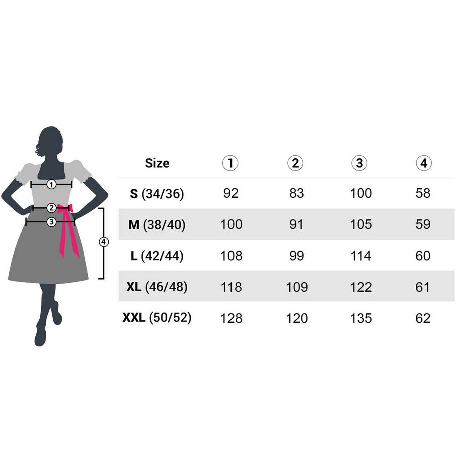 Tectake  Frauenkostüm Mini-Dirndl Herrenchiemsee 