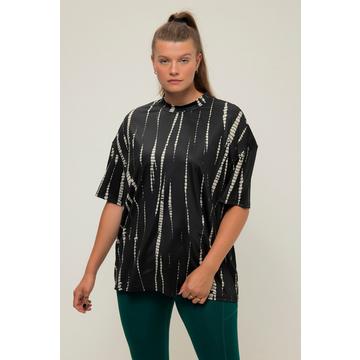 T-shirt dal taglio oversize con stampa batik, scollo a girocollo e mezze maniche