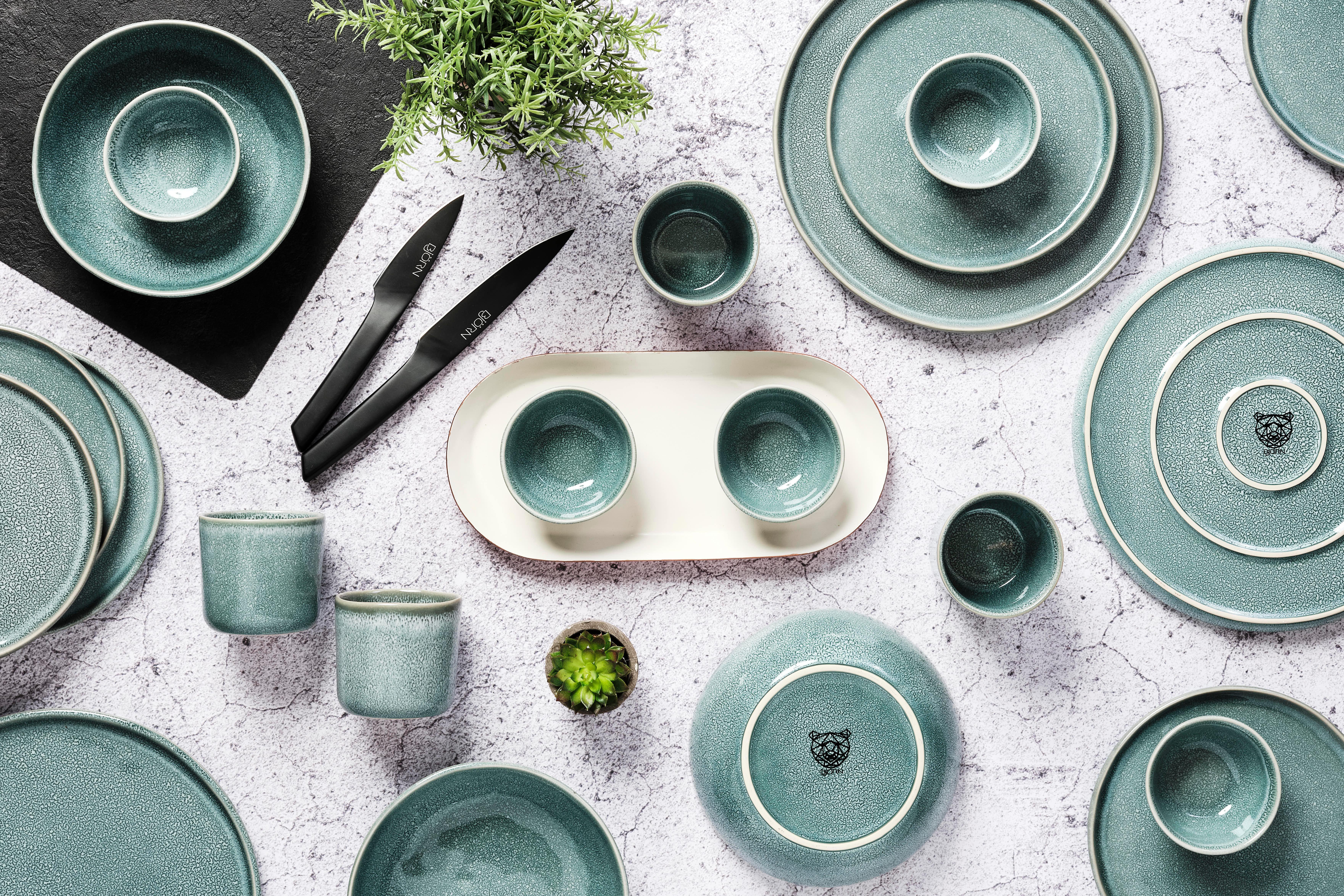 BJÖRN Set stoviglie MAGMA - 30 pezzi - cobalto  