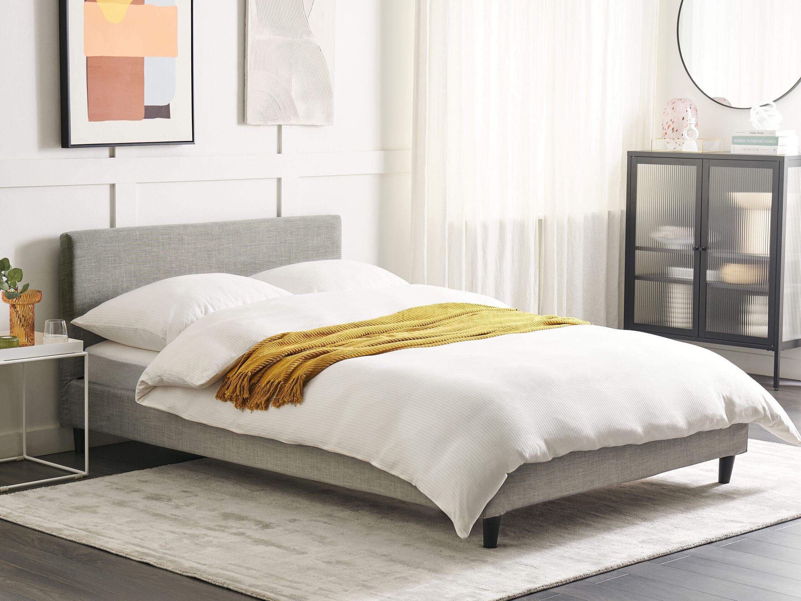 Beliani Bett mit Lattenrost aus Polyester Modern FITOU  