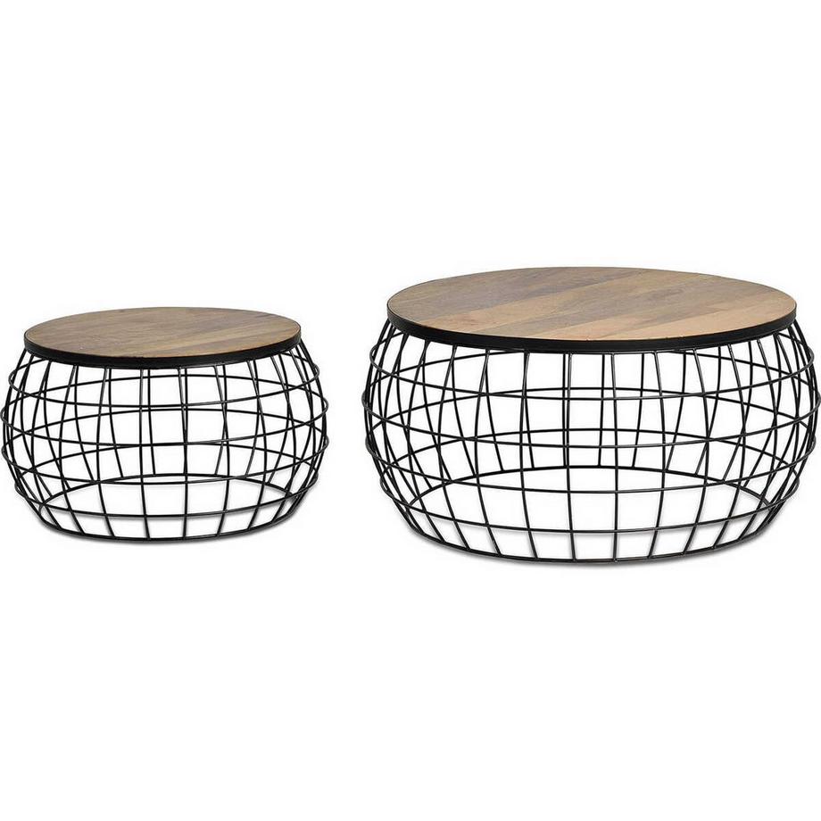 mutoni Table basse Briza (set de 2)  