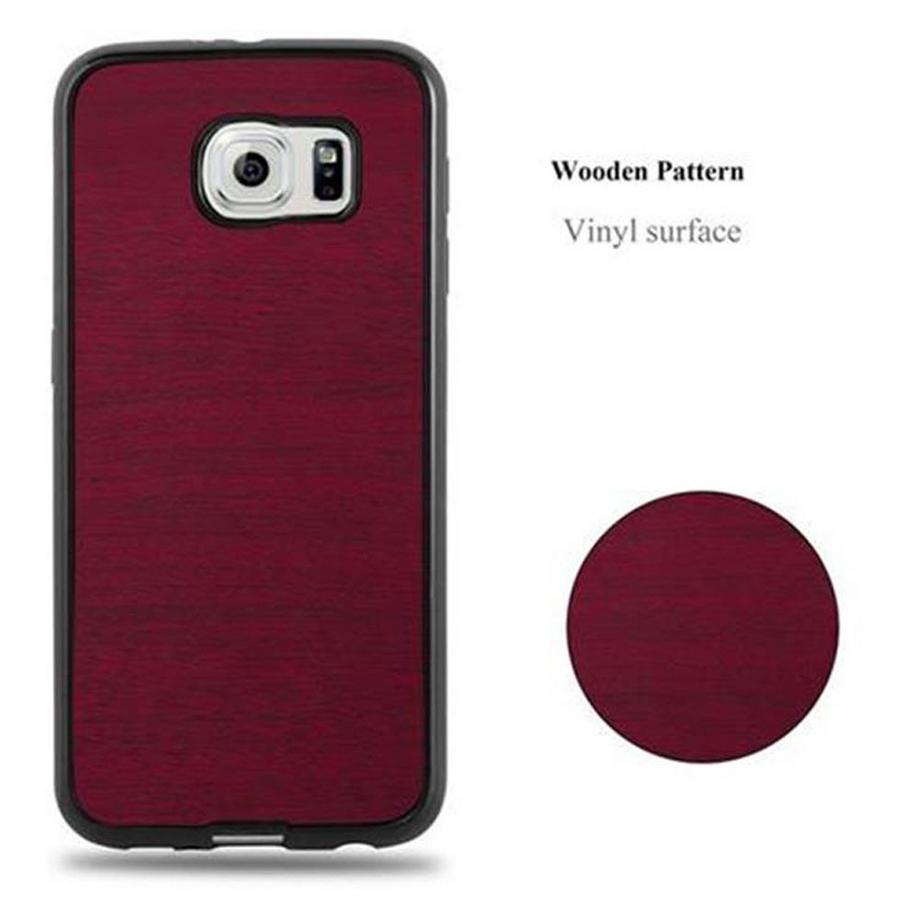 Cadorabo  Hülle für Samsung Galaxy S6 TPU Silikon Holz 