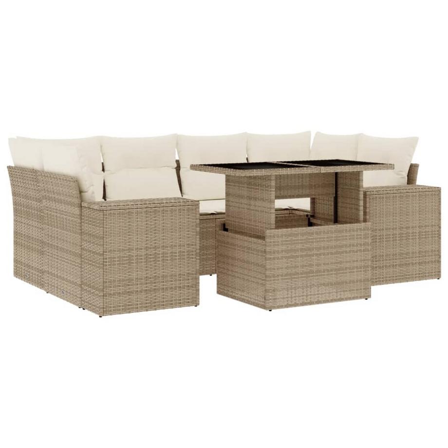 set divano da giardino Polirattan