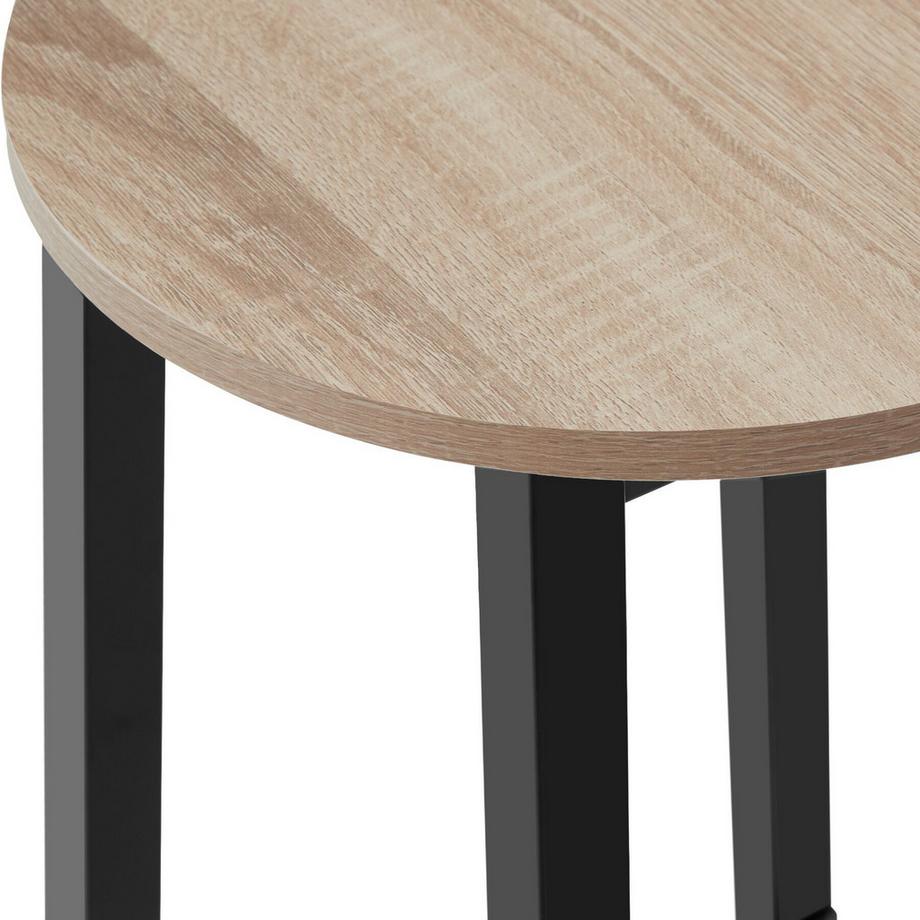 Tectake Set Barhocker Keynes Industrial Style Holz und Stahl 4er Set  