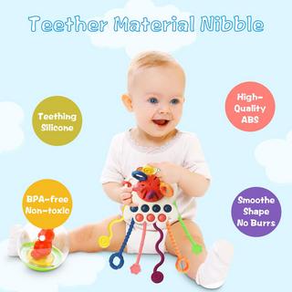 Activity-board  Pull string toy Sensory toy for babies, travel toy Early development 