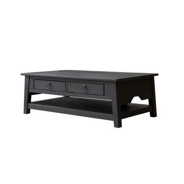 Couchtisch aus Kiefer massiv Thaki Black