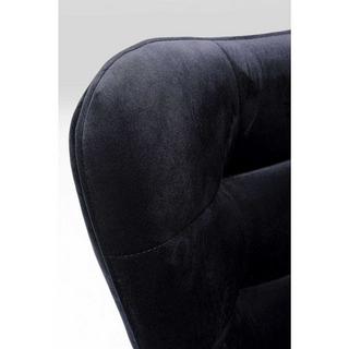 mutoni Fauteuil pivotant Oscar Velvet noir  