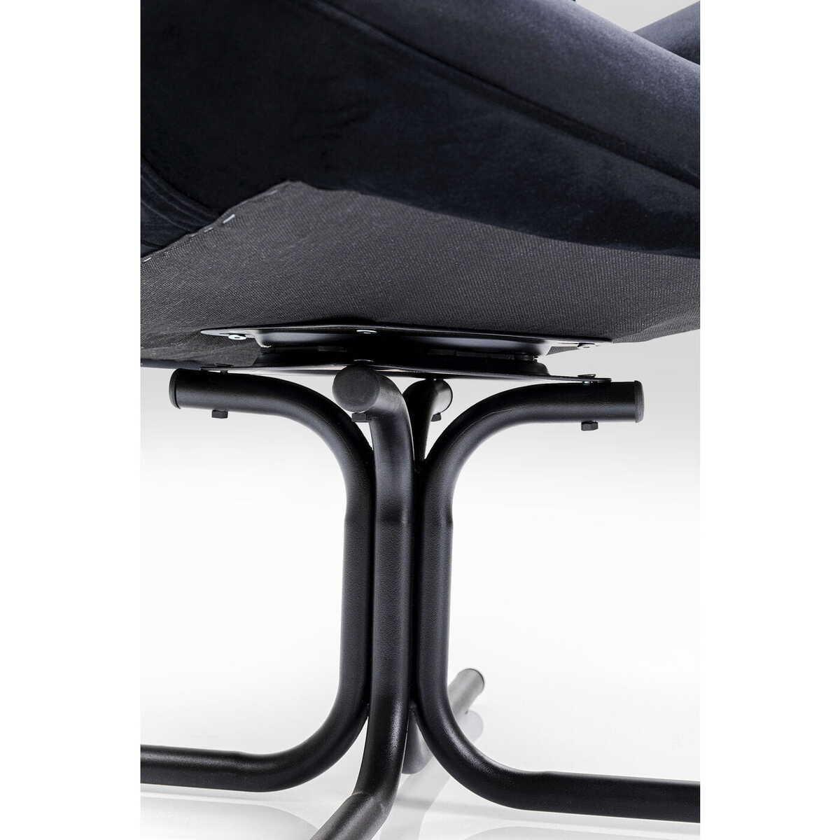 mutoni Fauteuil pivotant Oscar Velvet noir  