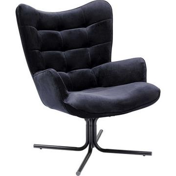 Fauteuil pivotant Oscar Velvet noir