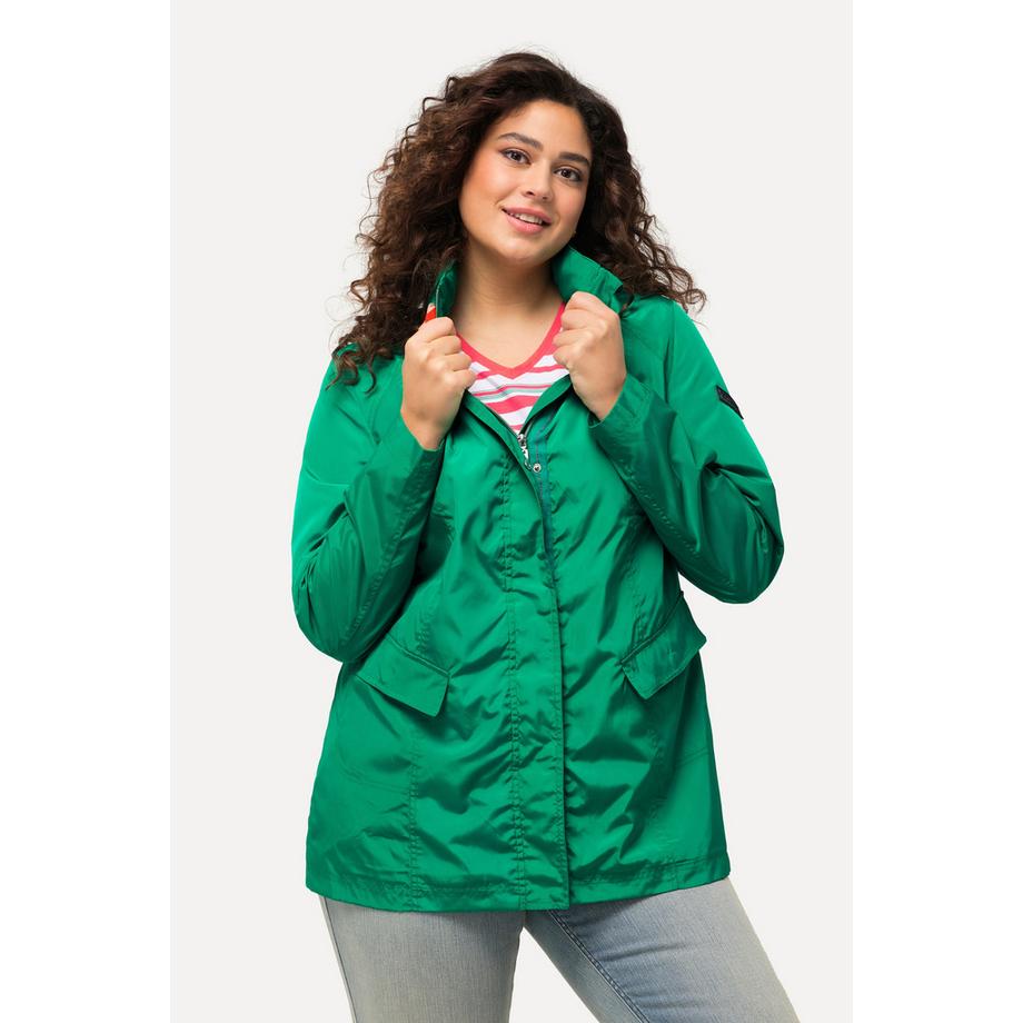 Ulla Popken Veste Fonctionnelle Col Montant Capuche Fermeture Éclair 2 Sens  