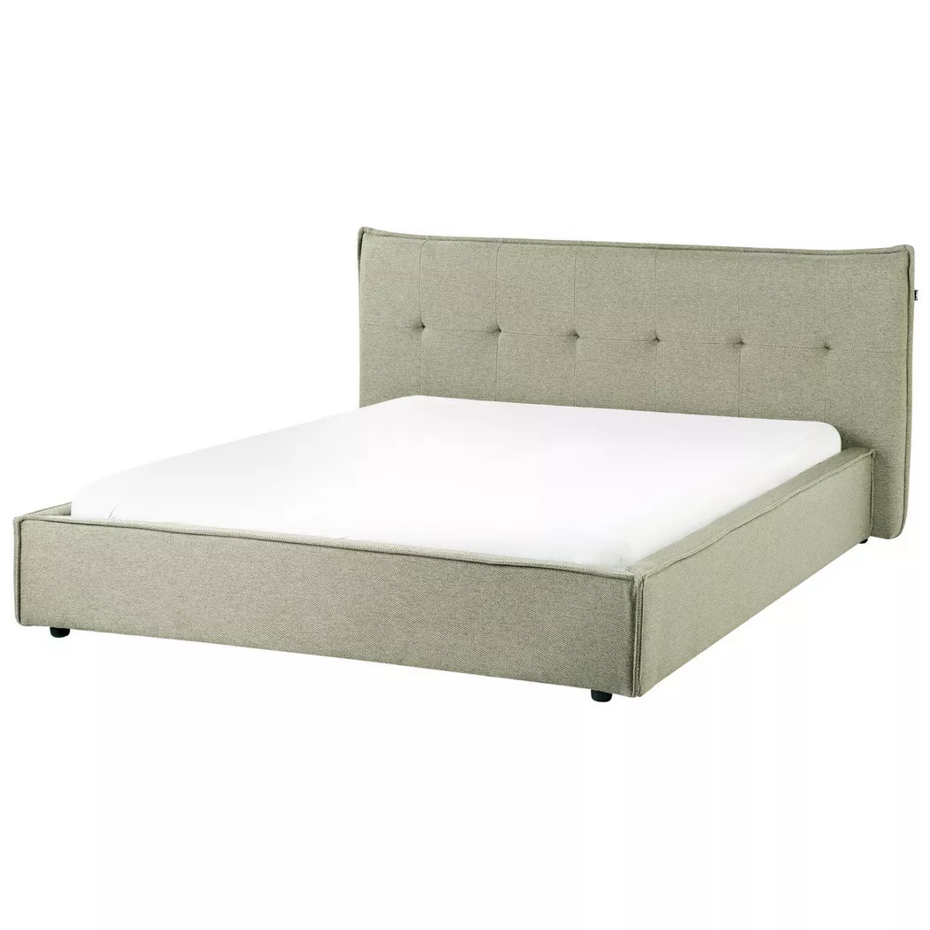 Beliani - Wasserbett aus Kunstleinen  LESTRE, Grün