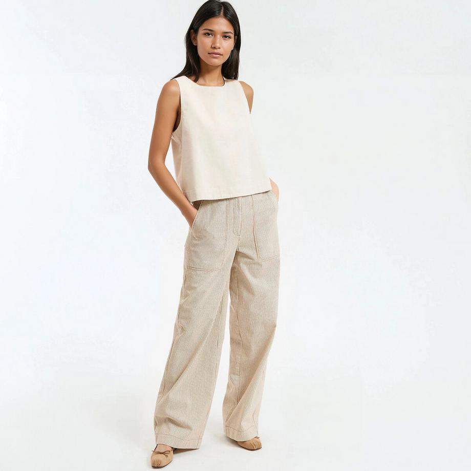 La Redoute Collections Ärmelloses Denim Top  