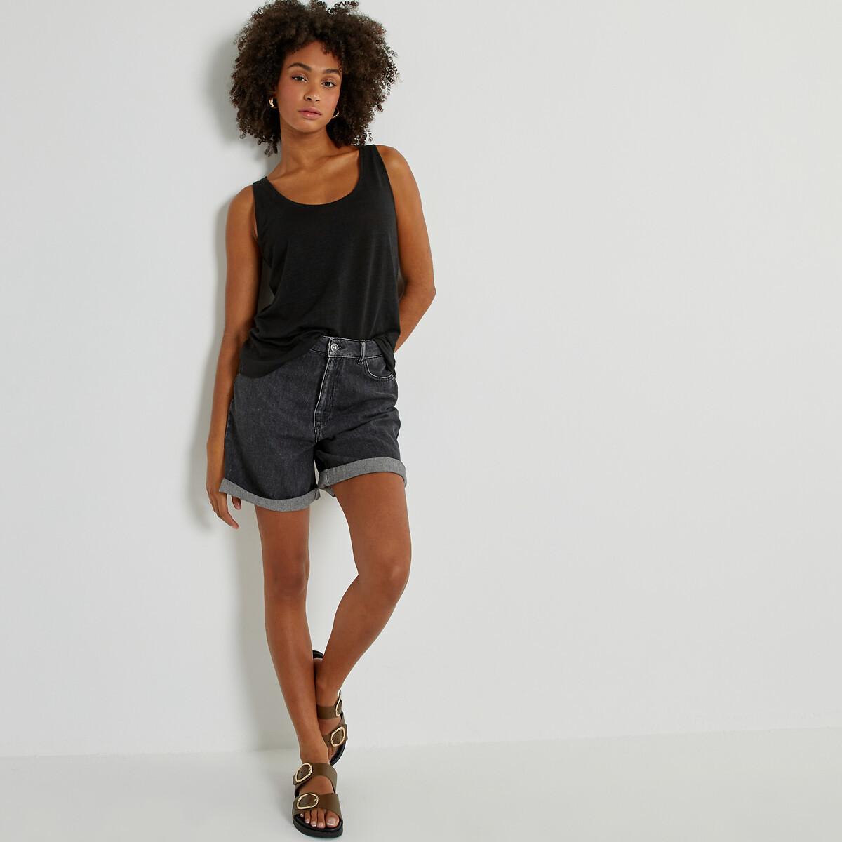 Image of Jeansshorts Damen Schwarz 36