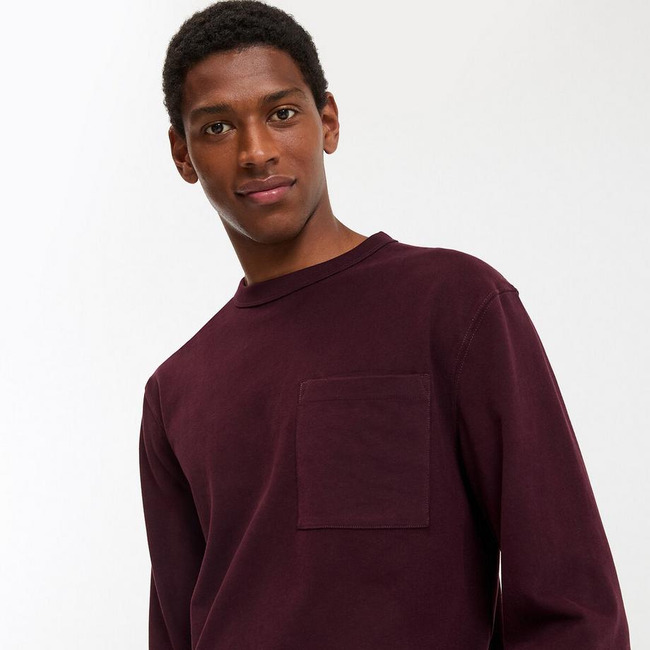 La Redoute Collections T-shirt Maniche Lunghe Cotone Spesso Tatto Morbido  