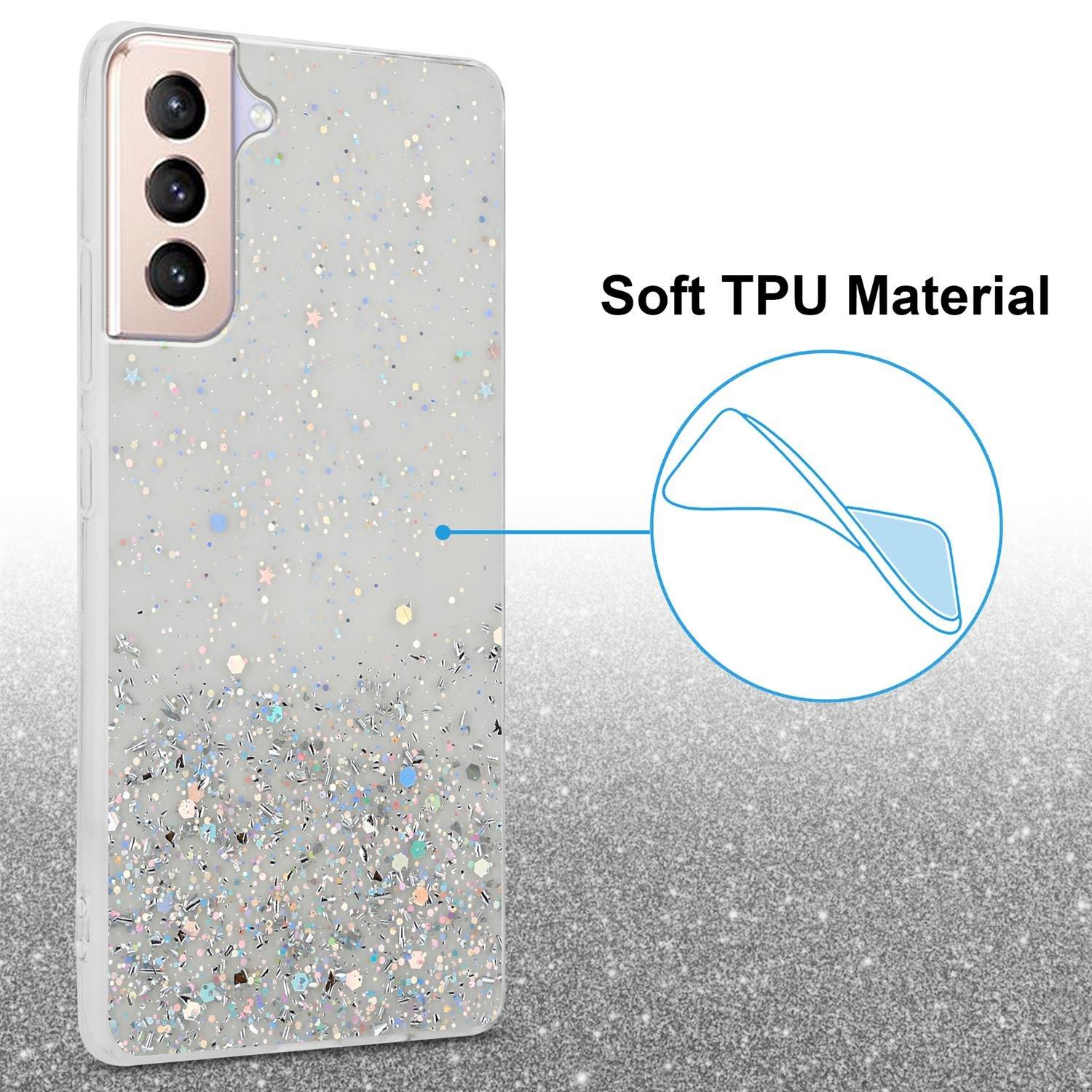 Cadorabo  Hülle für Samsung Galaxy S21 PLUS TPU Silikon mit funkelnden Glitter 