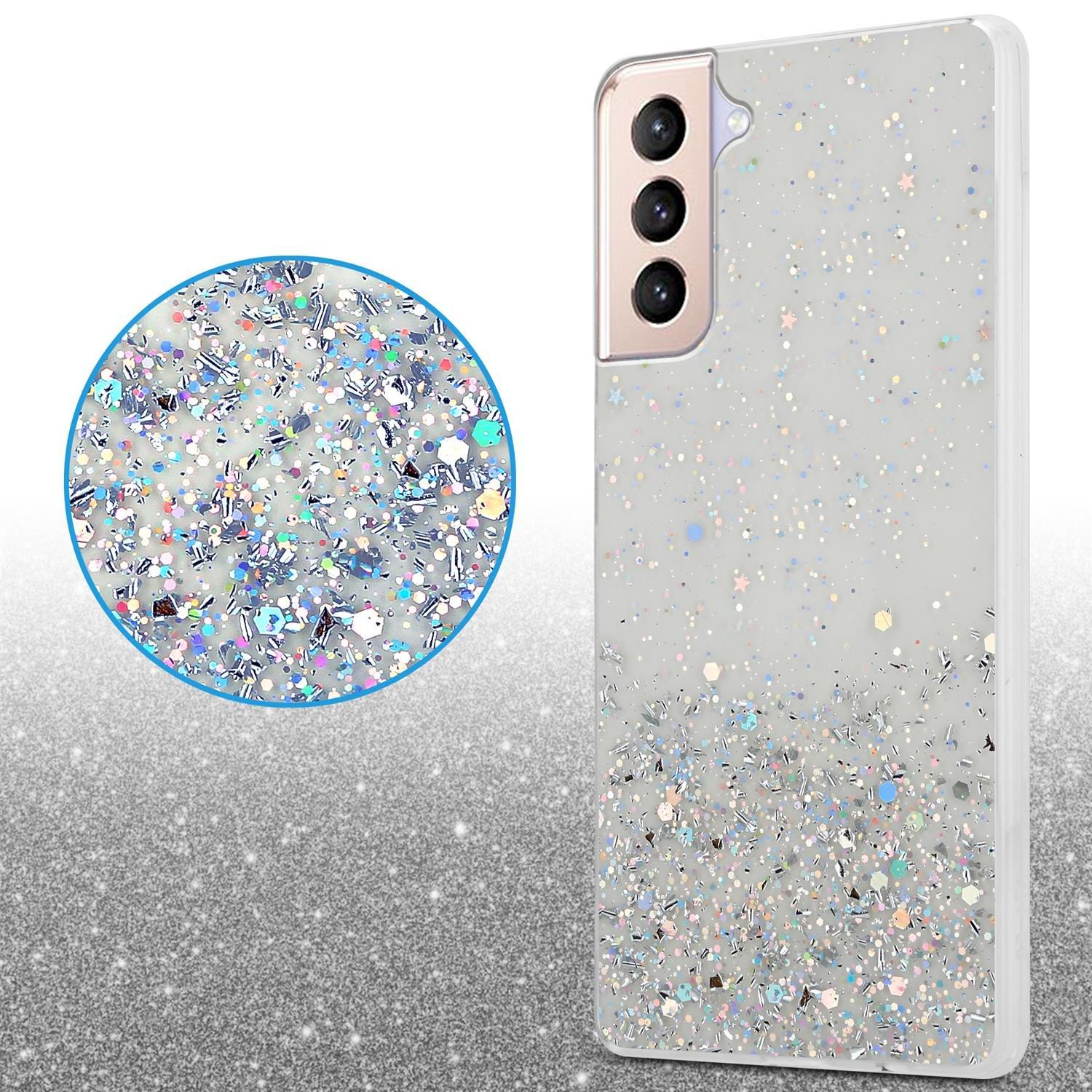 Cadorabo  Hülle für Samsung Galaxy S21 PLUS TPU Silikon mit funkelnden Glitter 