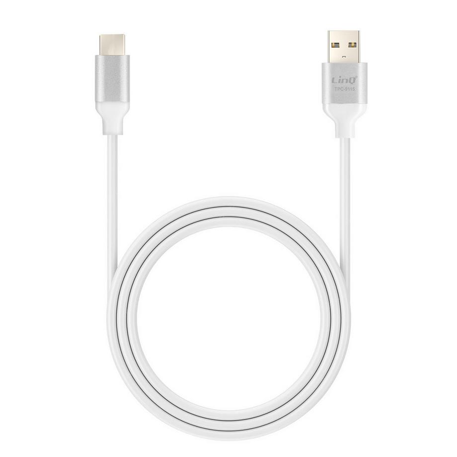 USB / USB-C Kabel 1.5m Silber, LinQ