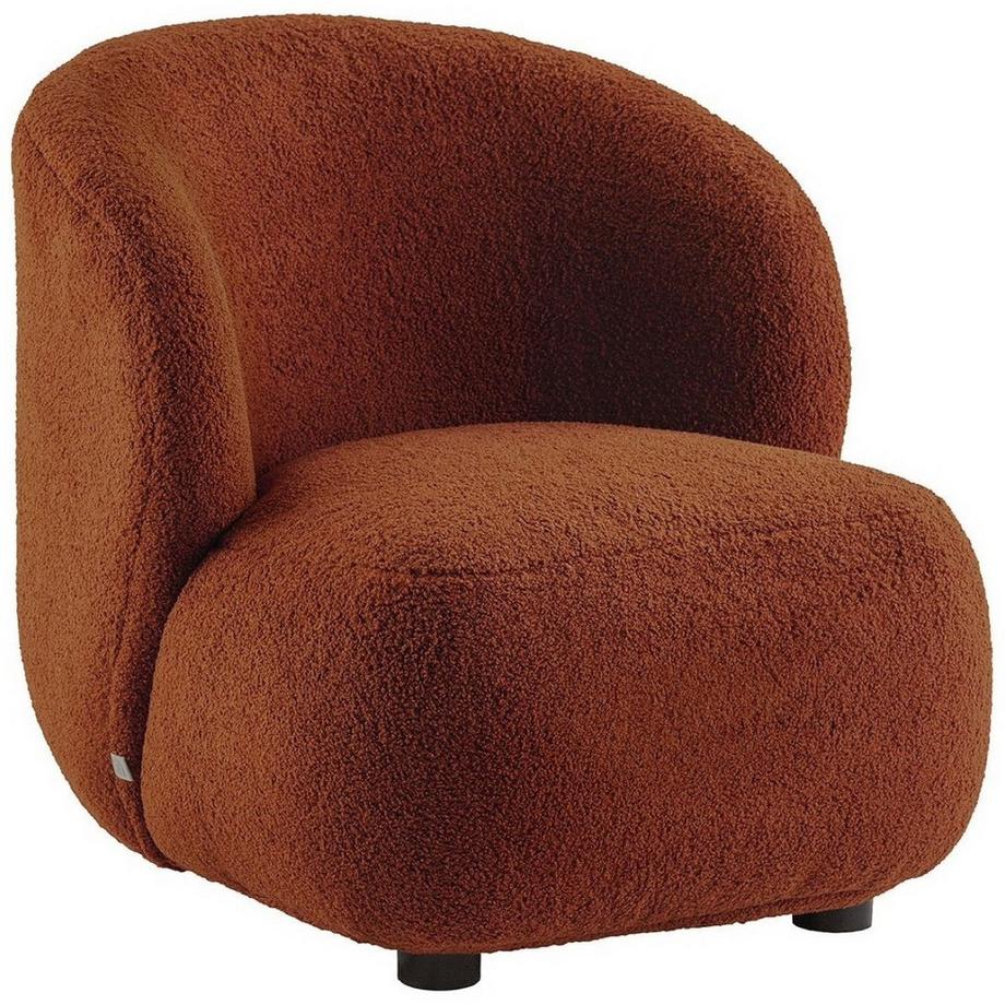 Blanc d'Ivoire Fauteuil Lisette Bouclé terracotta  