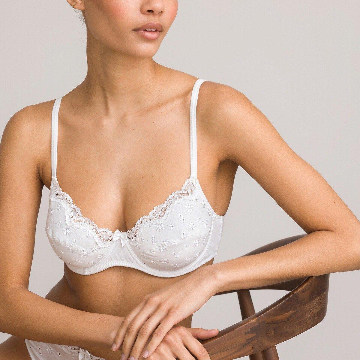 La Redoute Collections  Soutien-gorge emboîtant en coton brodé Galya 