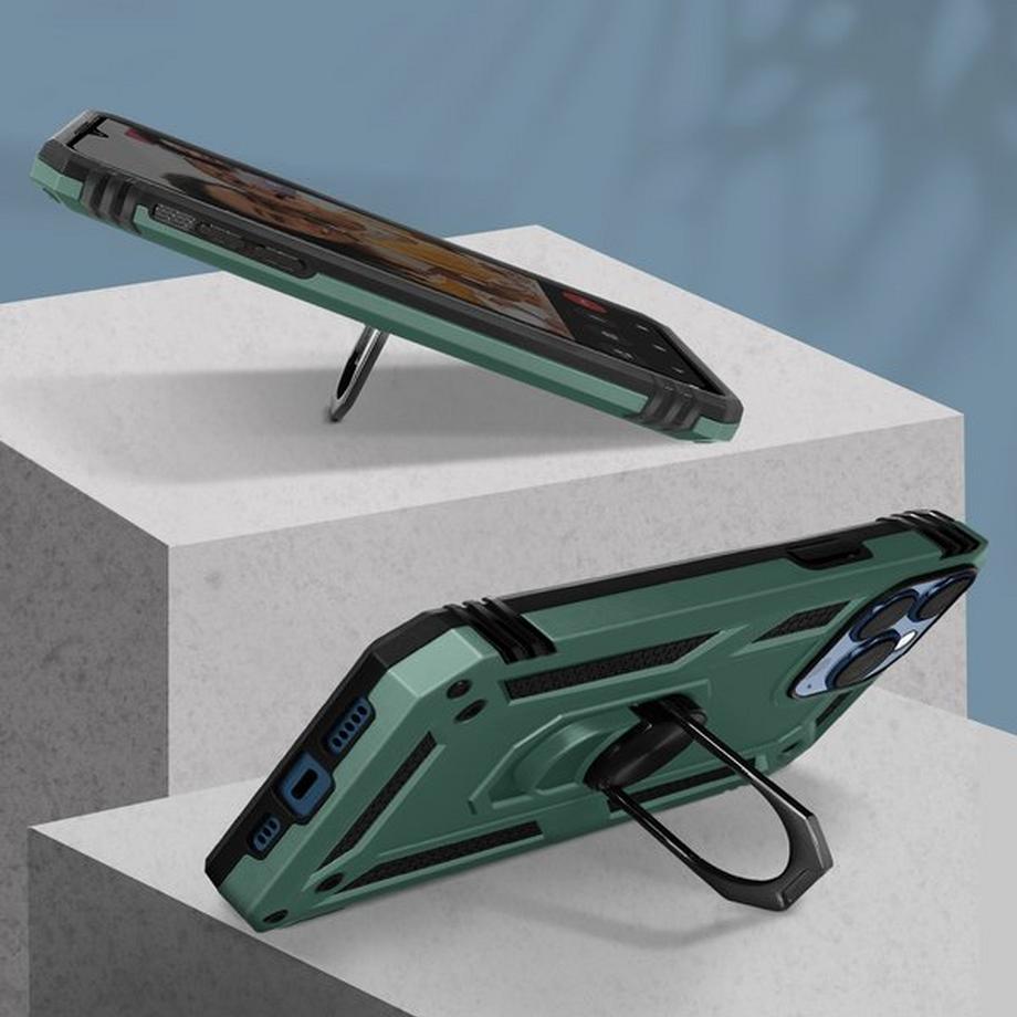 Avizar  Cover iPhone 13 Pro Bi-materiale Verde 