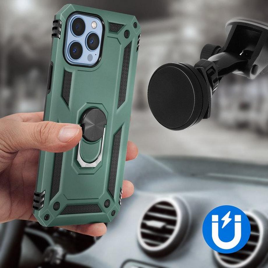 Avizar  Cover iPhone 13 Pro Bi-materiale Verde 