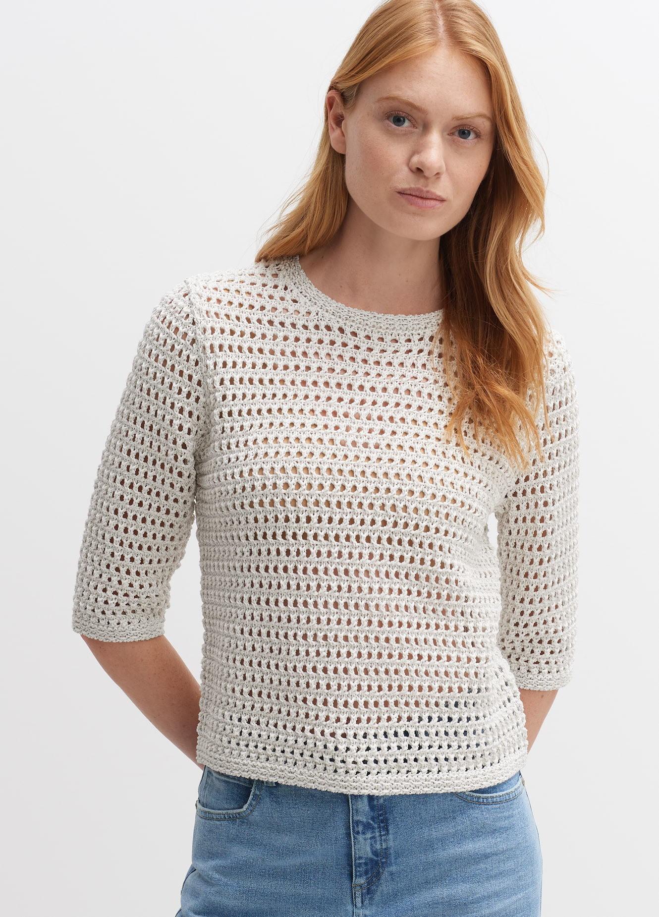 Image of Strickpullover Perly Gerader Schnitt Damen Beige 38