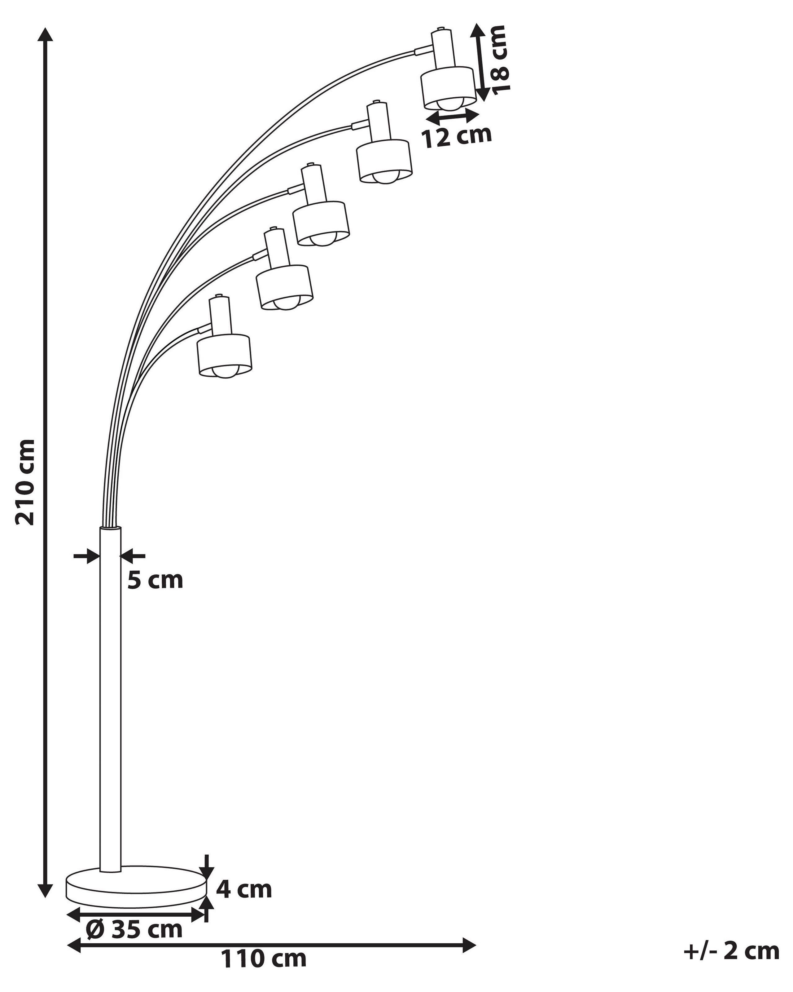 Beliani Lampadaire en Métal Moderne ANBESA  