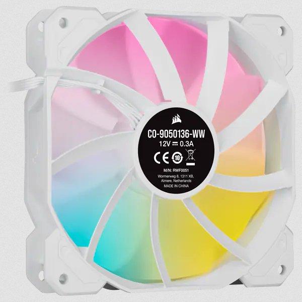 Corsair  SP120 RGB ELITE Case per computer Ventilatore 12 cm Bianco 1 pz 