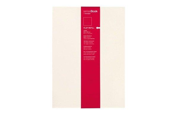 TRANSOTYPE TRANSOTYPE senseBook FLAP REFILL A4 75510400 blanko, L, 135 Seiten beige  